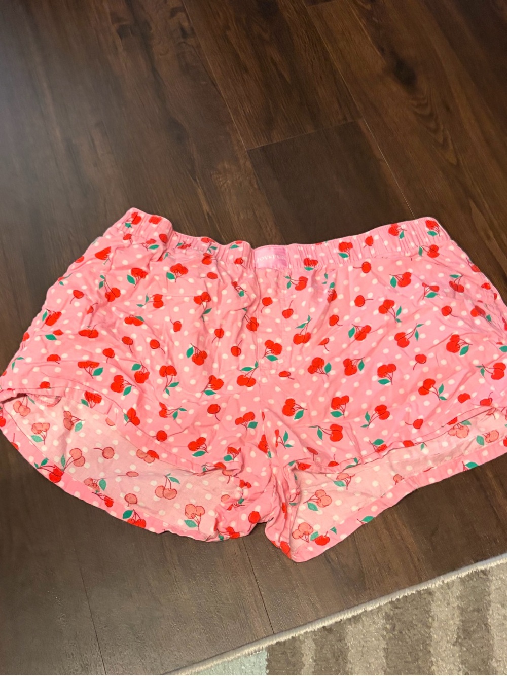 Pink Cherry Print Shorts